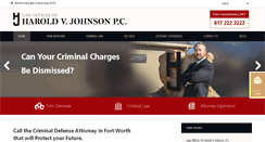 Desktop Screenshot of hvjohnsonlaw.com